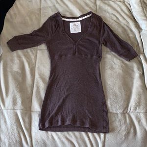 Ribbed 3/4 sleeve cute top